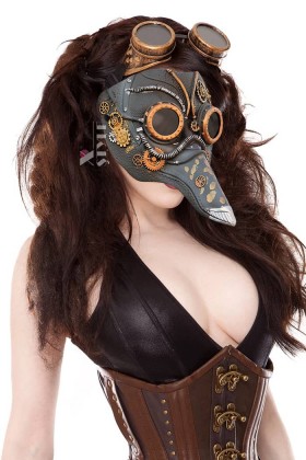 Steampunk Plague Doctor Mask and Goggles X103