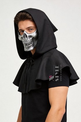 Black Hooded Robe X1016