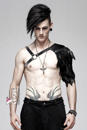 URBEX Black Men's Feather Harness URBEX Black Men's Feather Harness