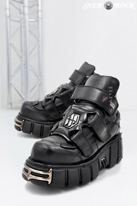 Черные кожаные ботинки ITALI N4017