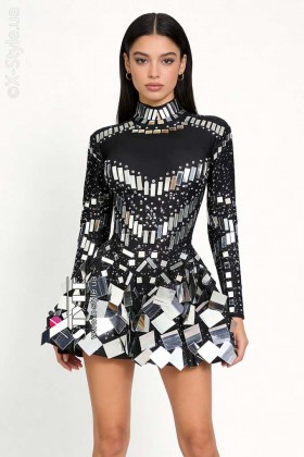 Зеркальное платье для вечеринки Selina