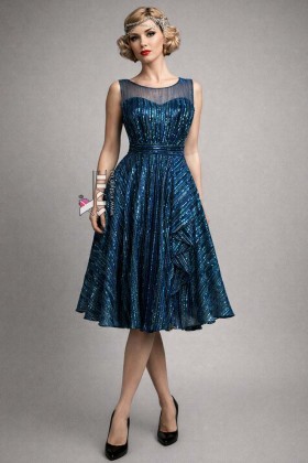 Блестящее платье Adriana Metallic X5600