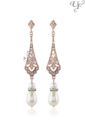 Серьги с камнями и жемчугом в стиле 20-х