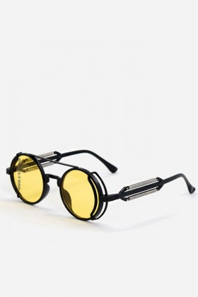 Чоловічі та жіночі окуляри Cyberpunk Futuristic Yellow + чохол