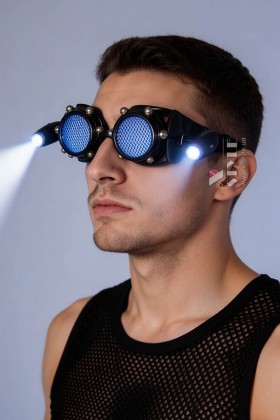 Черные очки гогглы с подсветкой X5103