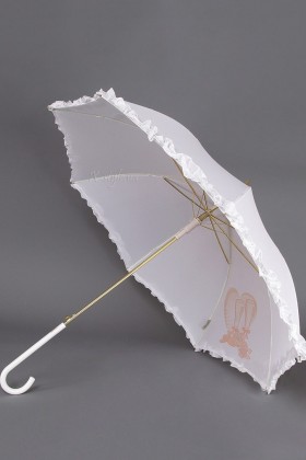 Белый свадебный зонт Sponsa