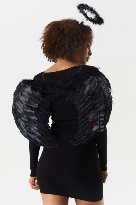 Крылья ангела черные Cosplay Couture (60 см)
