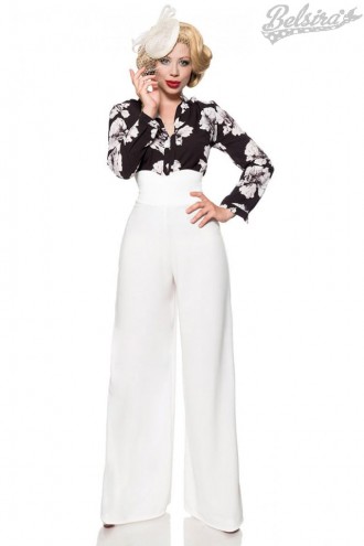 Білі широкі жіночі штани Belsira (108060)