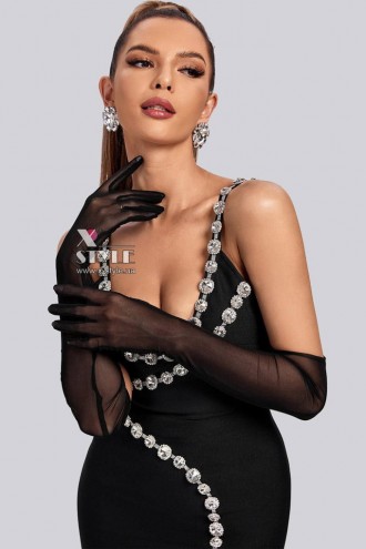 Long Transparent Micro Mesh Gloves (601217)