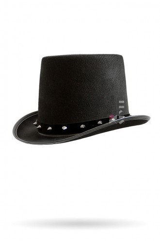 Black Top Hat with Spikes (501041)