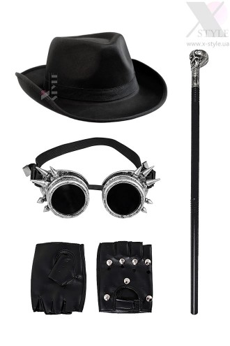 Men's Accessories Set (Hat, Goggles, Gloves, Cane) (611043)