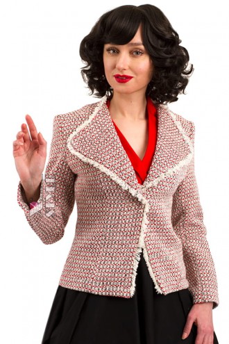 Women's Retro Tweed Blazer Jacket X2116 (112116)