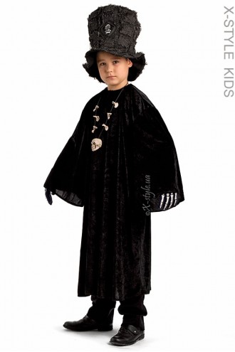 Halloween Children's Black Cape with Wide Sleeves (222006)