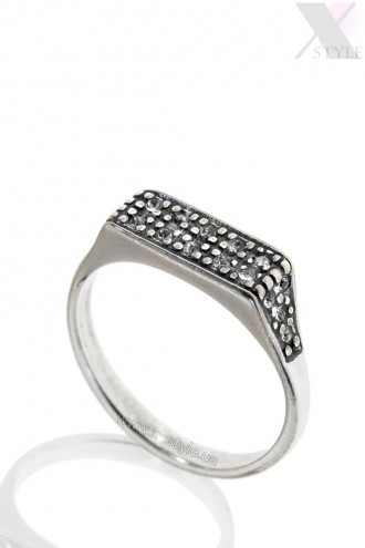 Silver-Plated Ring with Swarovski Crystals (708193)