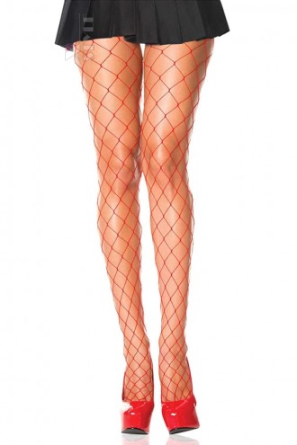 Red Large Fishnet Tights (904058)