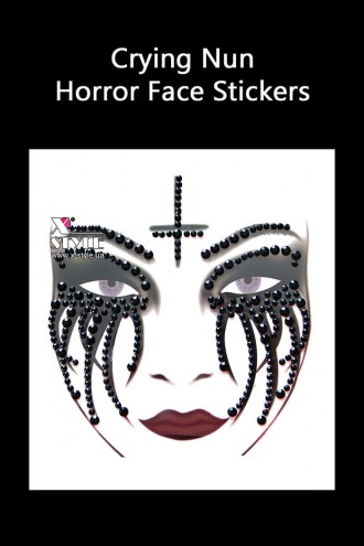 Crying Nun Horror Face Stickers (120020)