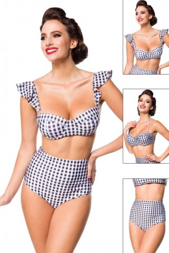 Retro Checkered Swimsuit (140102)