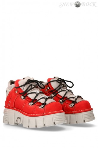 Красные кроссовки из нубука N4009 (314009)