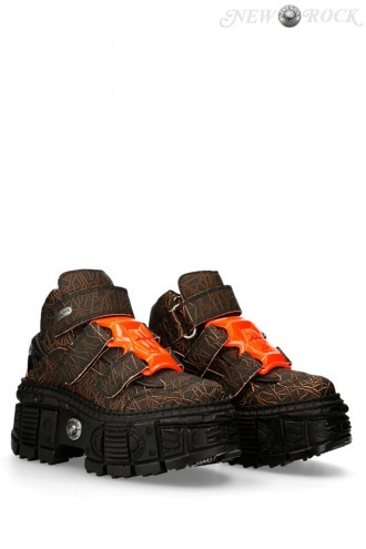 NARANJA TANK High Platform Leather Sneakers (314031)