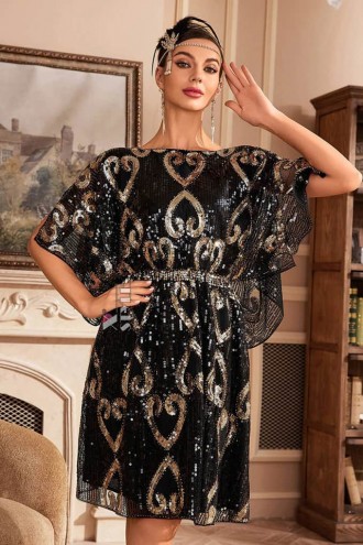 Блестящее платье с пайетками в стиле 20-х X590 (105590)