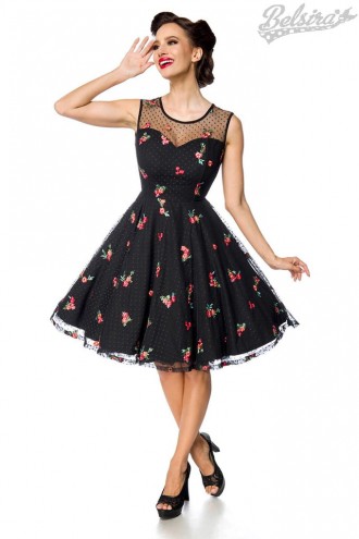 Vintage Dress with Embroidered Flowers (105557)