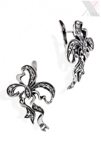 Silver-Plated Earrings with Swarovski (709161)