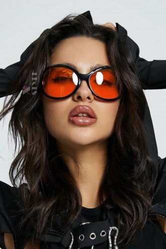 Жіночі овальні сонцезахисні окуляри з червоними лінзами X158 (905158)