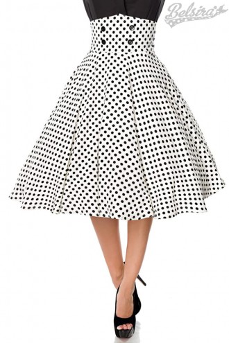 Vintage Wide High Waist Skirt (107132)