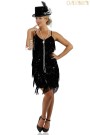Gatsby Carnival Costume (dress, hat, beads)