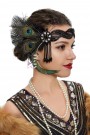 Gatsby Girl Headband UF259 Peacock