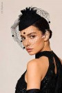 Black Mini hat with Veil X20181