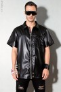 Rockman Men's Leather Shirt with Zip