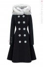 Vintage Women's Winter Wool Coat with Fur X093