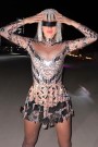 Selina Futuristic Nude Bodysuit Dress