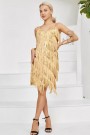 Sabrina Gold Fringed Sequin Dress