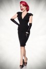 Retro Style Bodycon Midi Black Dress