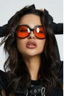 Женские овальные солнцезащитные очки с красными линзами X158