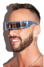 Cyberpunk Futuristic Blue Glasses