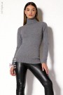 Warm Turtleneck Sweater (gray melange)