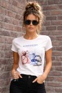 Футболка белая женская с принтом XC2141
