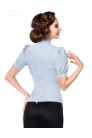 Винтажная блуза с коротким рукавом-фонариком (101188) - оригинальная одежда