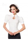 Приталена ошатна блузка в стилі Ретро Belsira (101190) - цена
