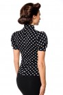 Ошатна блуза в горошок в стилі Ретро (101233) - оригинальная одежда