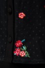 Прозрачная нарядная блуза с вышитым цветочным узором (101234) - цена