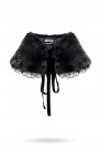 Fur Shawl with Lace and Cameo Brooch XTC130 (104130) - материал
