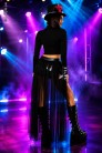 Фестивальная женская шляпа Futuristic Rave (501160) - оригинальная одежда