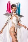 Festival Cape with Fringe and Angel Wings (104132) - цена