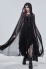 Long Translucent Cape with Hood X019 (122019) - цена