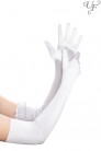 Длинные матовые белые перчатки (55 см) (601232) - оригинальная одежда