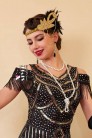 Золотистая повязка Gatsby с цепочками  (504249) - 5